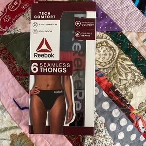 New in box Reebok 6 pair seamless thongs.